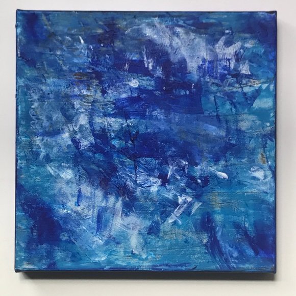 12" x 12" Original Abstract Acrylic Painting by Noora Elkoussy - Picture 4 of 10